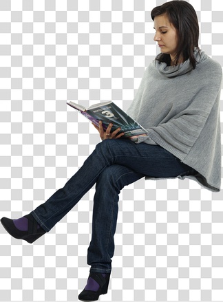 坐姿阅读女人