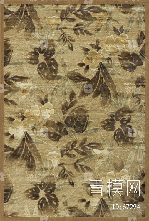 关键字: 棕黄大尺寸jpg 植物地毯贴图库 植物图案地毯