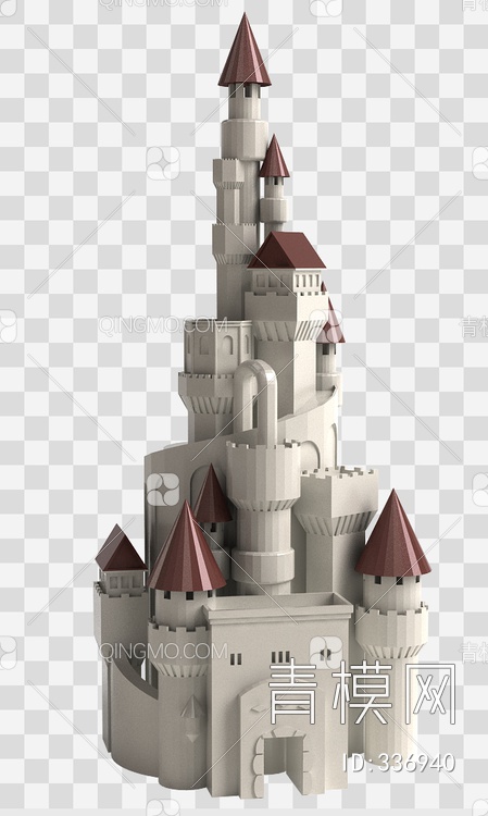关键字: 大尺寸2014现代美式白灰jpg 玩具饰品日用3d模型 城堡