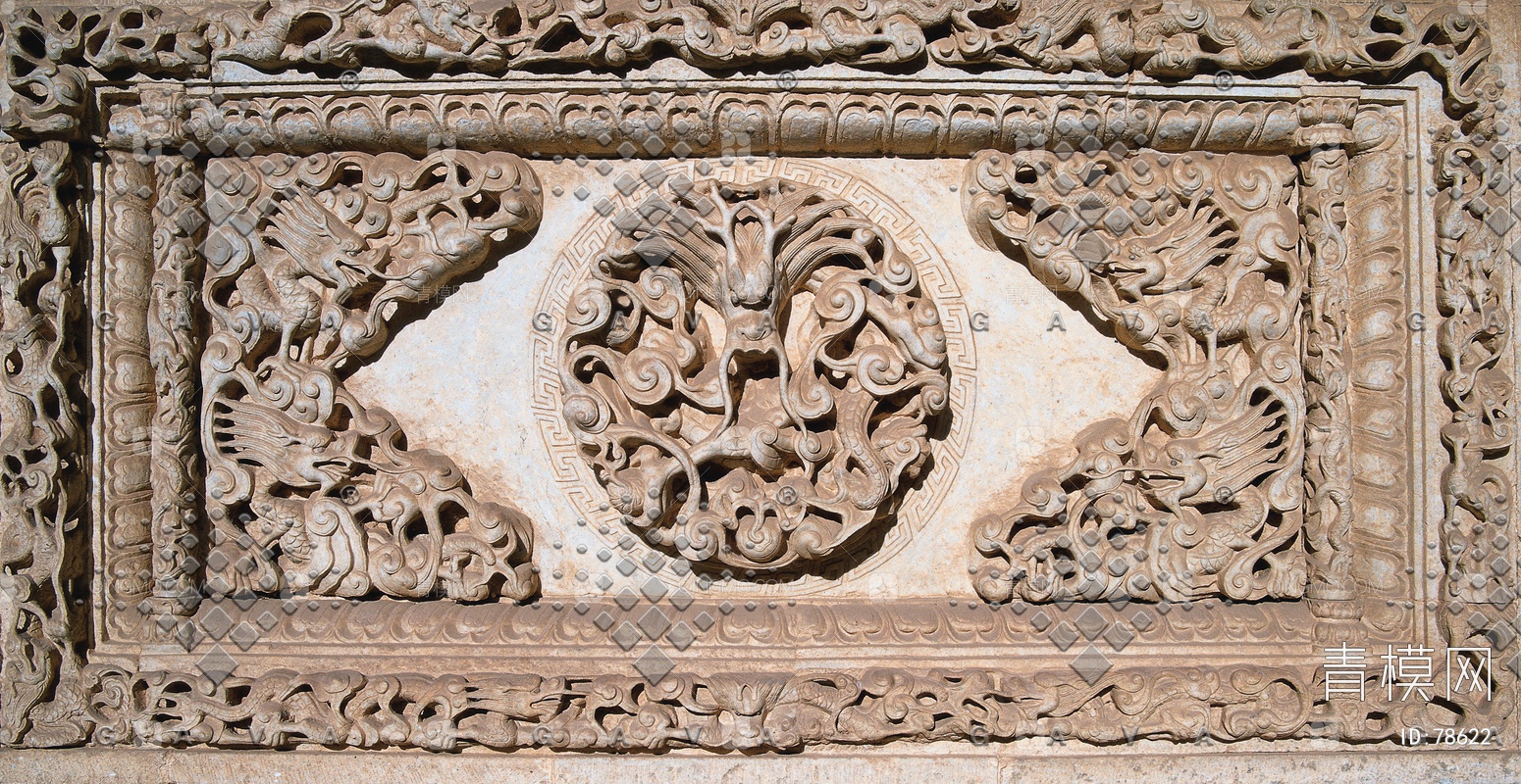 关键字: 特大尺寸灰棕黄jpg 浮雕建筑构件贴图库 雕塑集雕壁雕壁