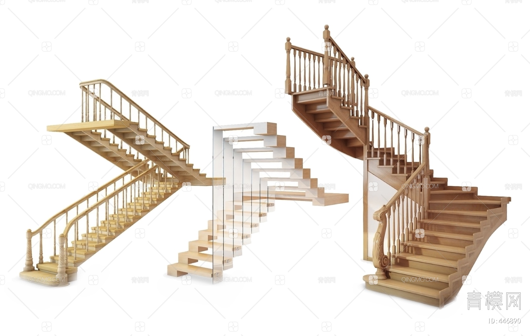 现代弧形楼梯-sketchup模型_sketchup模型库_建E室内设计网!