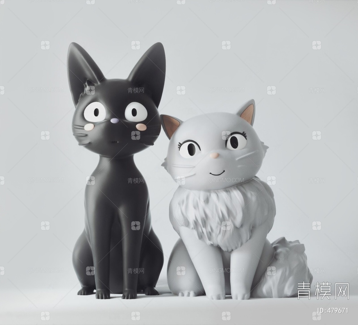 关键字 现代 饰品摆件陈设饰品3d模型 现代猫玩具