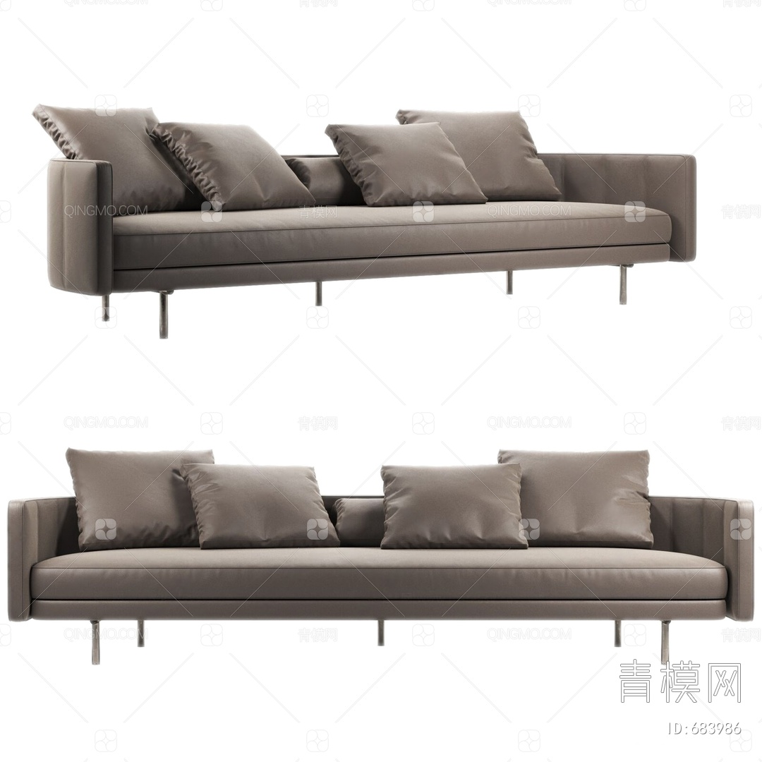 【意大利 米洛提 Minotti DIVANI多人沙发3D模型】-现代VR有灯光有贴图MAX2016意大利 米洛提 Minotti ...