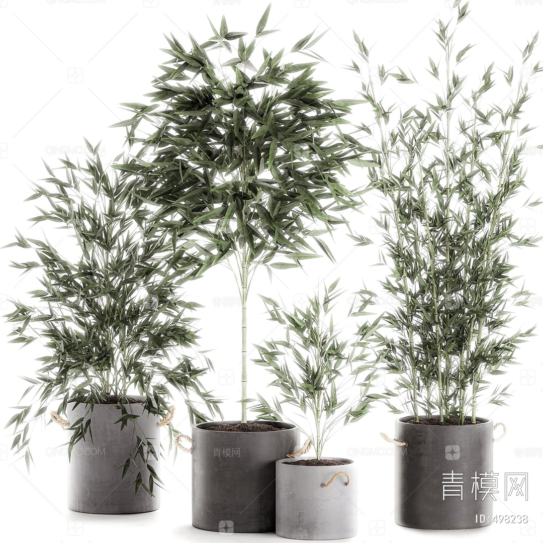 【绿植盆栽3D模型】-现代VR有灯光有贴图MAX2014绿植盆栽3d模型下载-ID498238-免费3Dmax模型库 - 青模3d模型网
