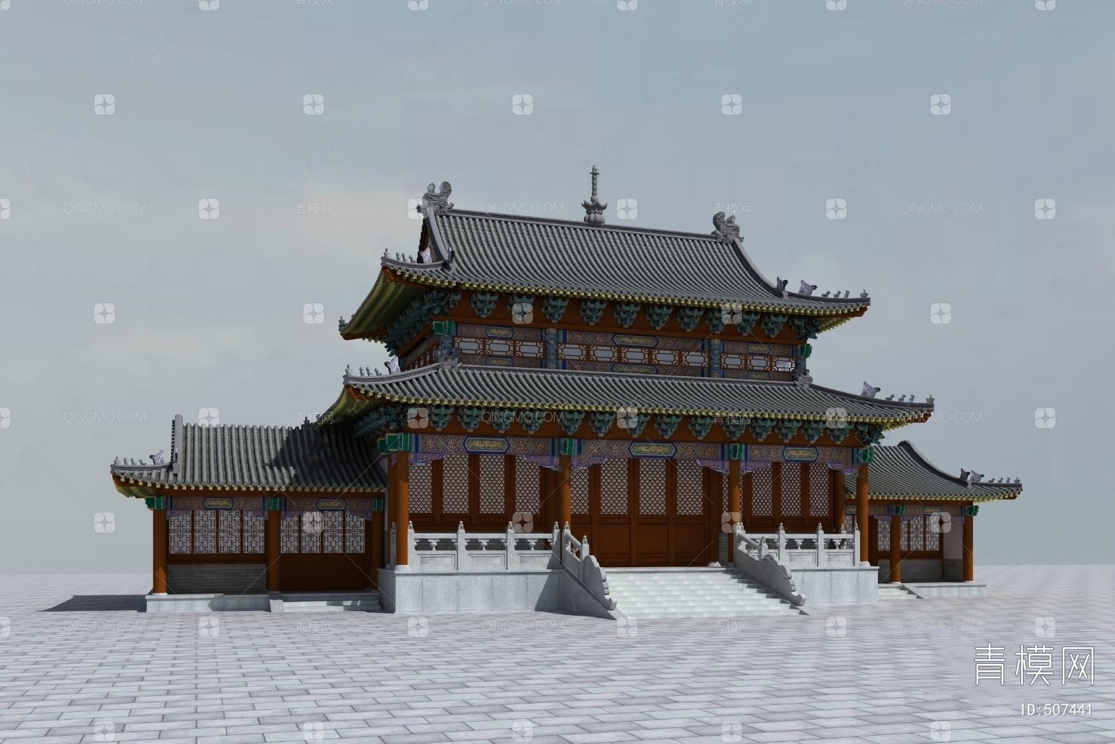 【古建3D模型】-中式VR有灯光有贴图MAX2014古建3d模型下载-ID507441-免费3Dmax模型库 - 青模3d模型网