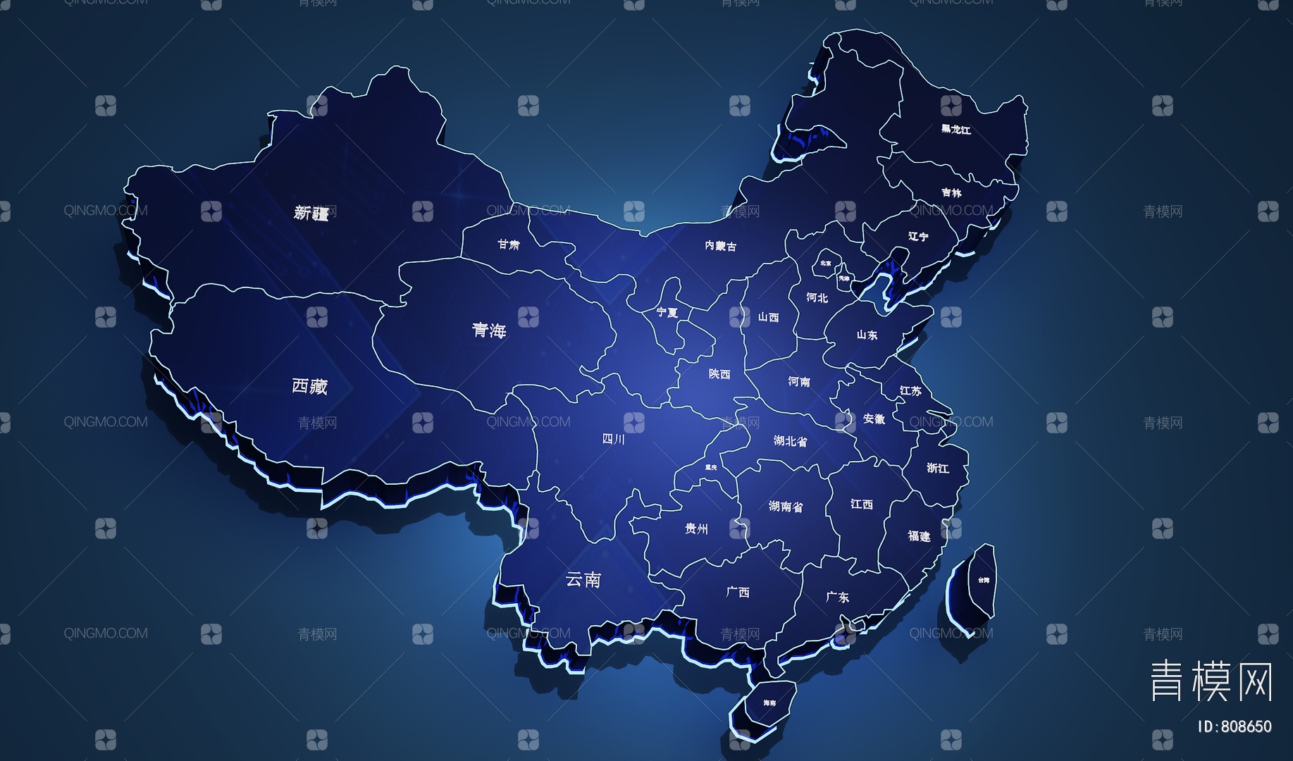 【中国地图墙饰,展板3D模型】-现代VR无灯光无贴图MAX2016中国地图墙饰,展板3d模型下载-ID808650-免费3Dmax模型库 ...