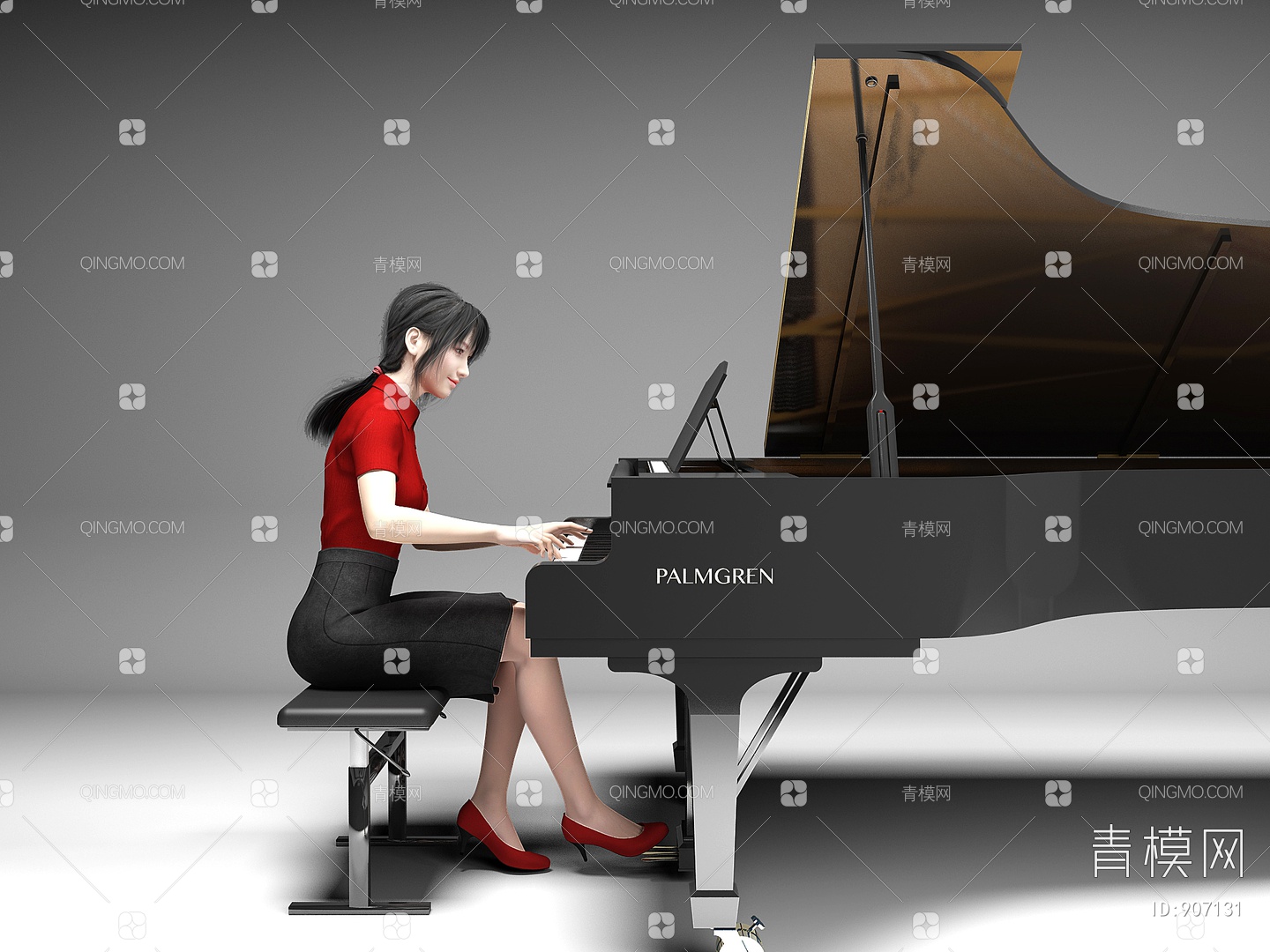 弹钢琴的美女老师图片素材-编号08058437-图行天下
