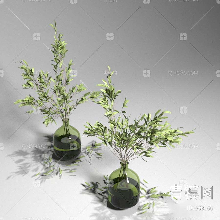 【植物 插花 花瓶 摆件3D模型】-现代VR无灯光有贴图MAX2016植物 插花 花瓶 摆件3d模型下载-ID958155-免费3Dmax模型 ...