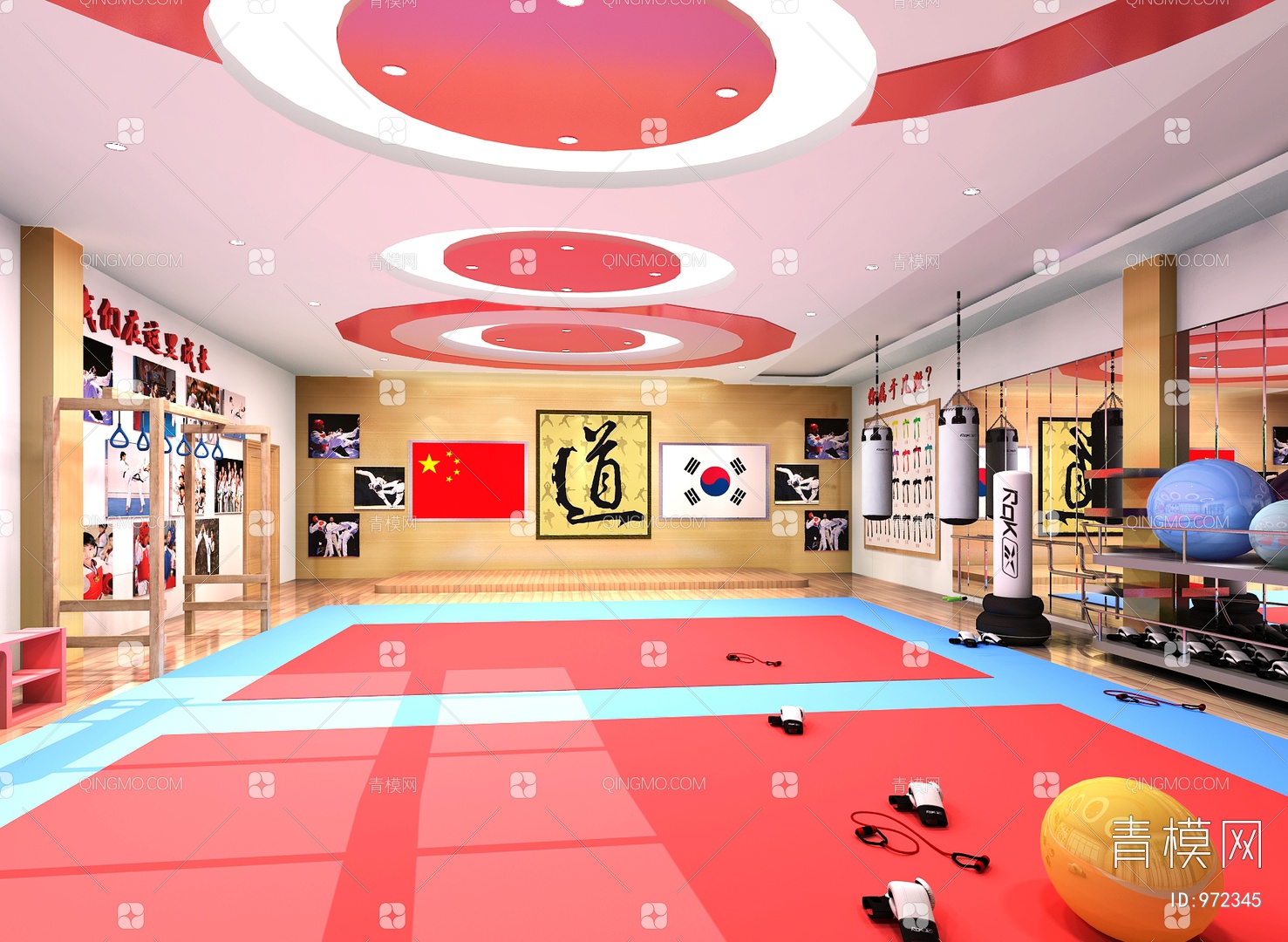 跆拳道效果|空间|室内设计|张美丽效果图 - 原创作品 - 站酷 (ZCOOL)