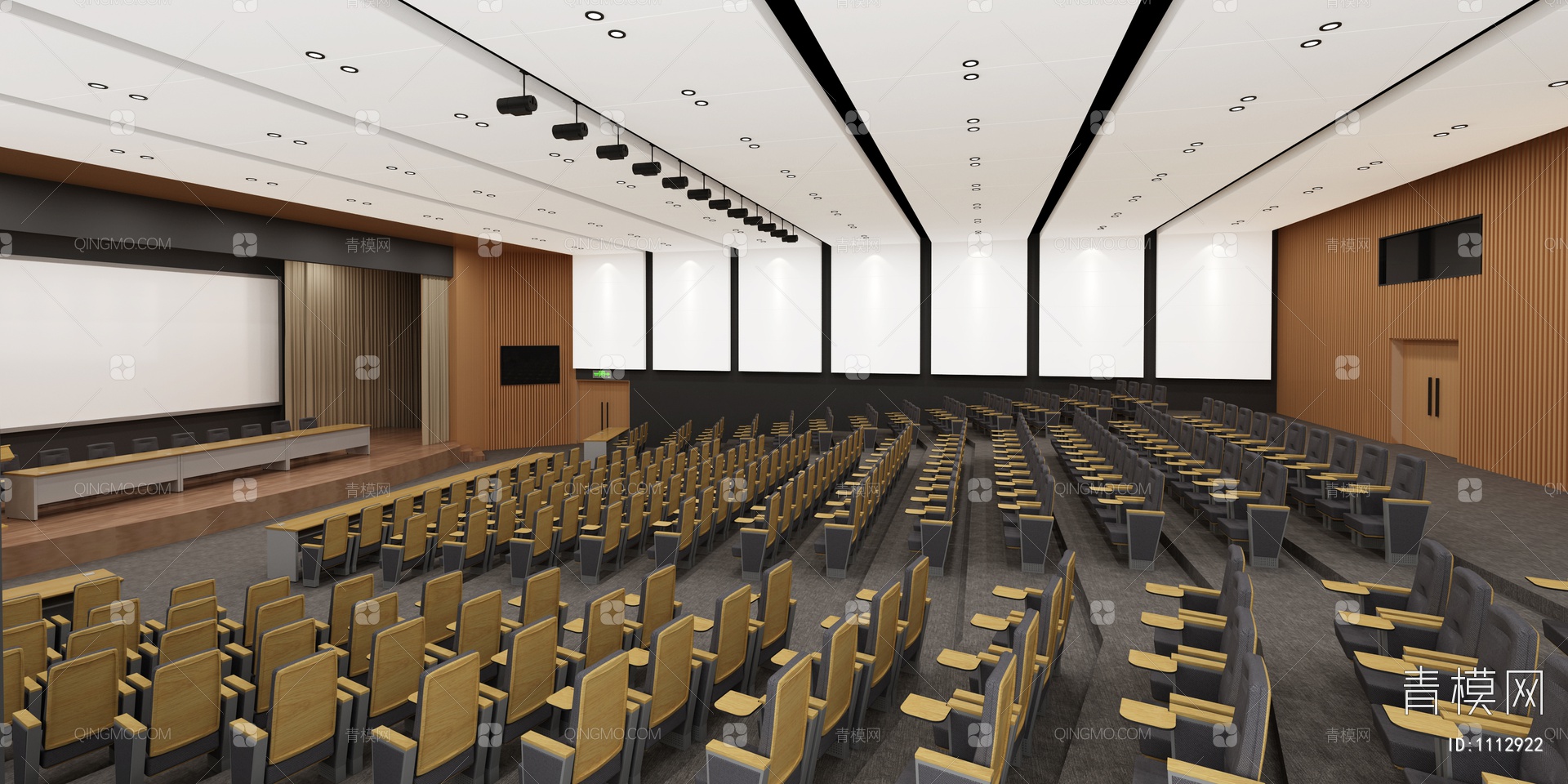 【会议室3D模型】-现代VR有灯光有贴图MAX2014会议室3d模型下载-ID1112922-免费3Dmax模型库 - 青模3d模型网