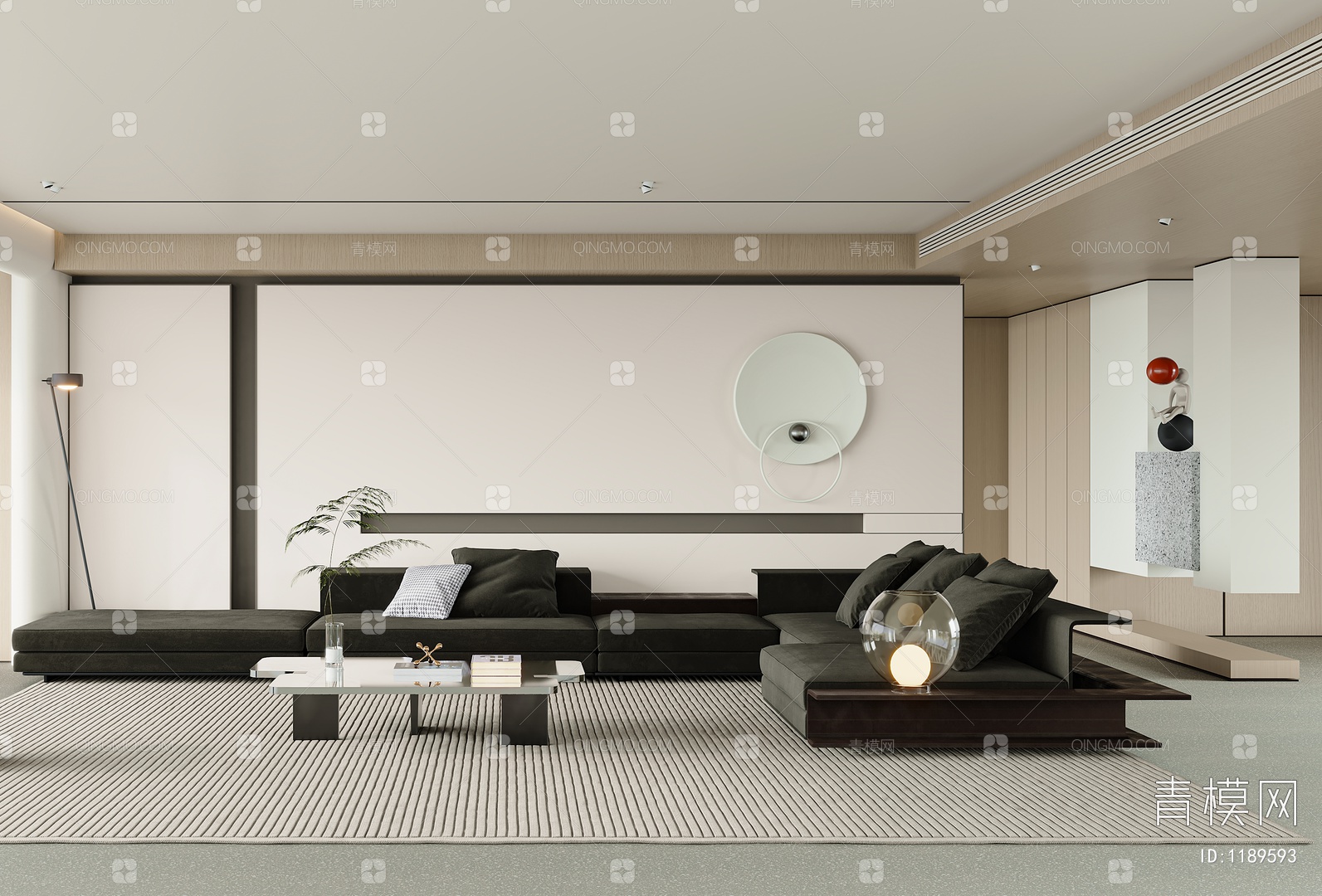 【客厅 沙发 单椅 茶几 窗帘 地毯 书架 饰品 挂画3D模型】-现代VR有灯光有贴图MAX2014客厅 沙发 单椅 茶几 窗帘 地毯 书架 ...