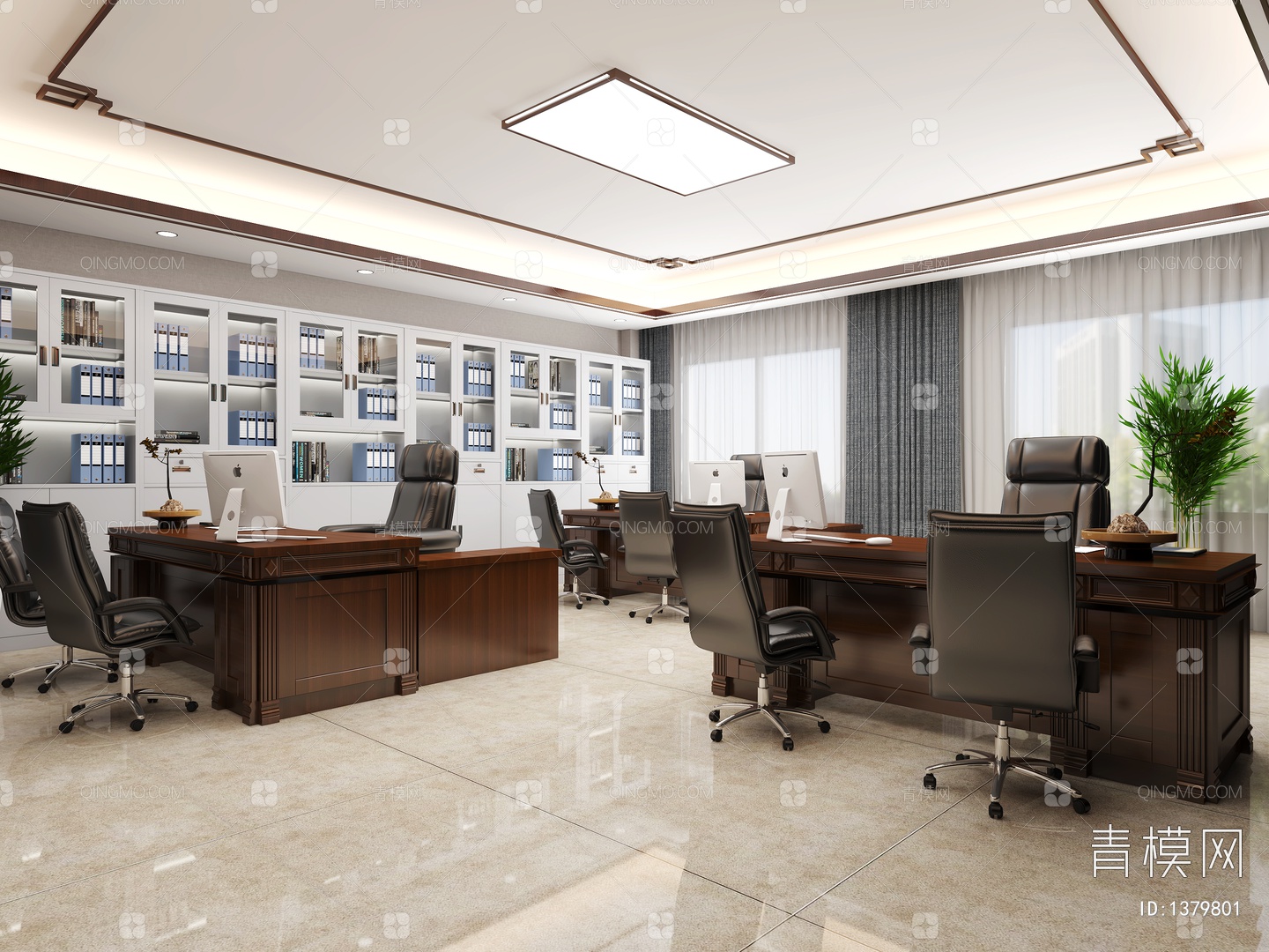 【经理办公室3D模型】-现代VR有灯光有贴图MAX2016经理办公室3d模型下载-ID1379801-免费3Dmax模型库 - 青模3d模型网