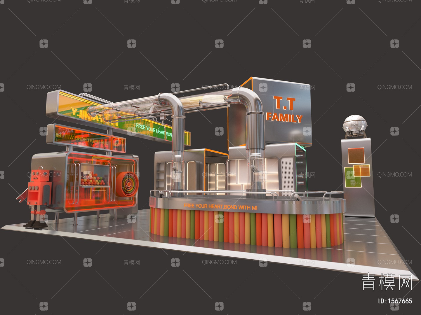 【未来工厂快闪展厅3D模型】-现代VR有灯光有贴图MAX2016未来工厂快闪展厅3d模型下载-ID1567665-免费3Dmax模型库 - 青 ...