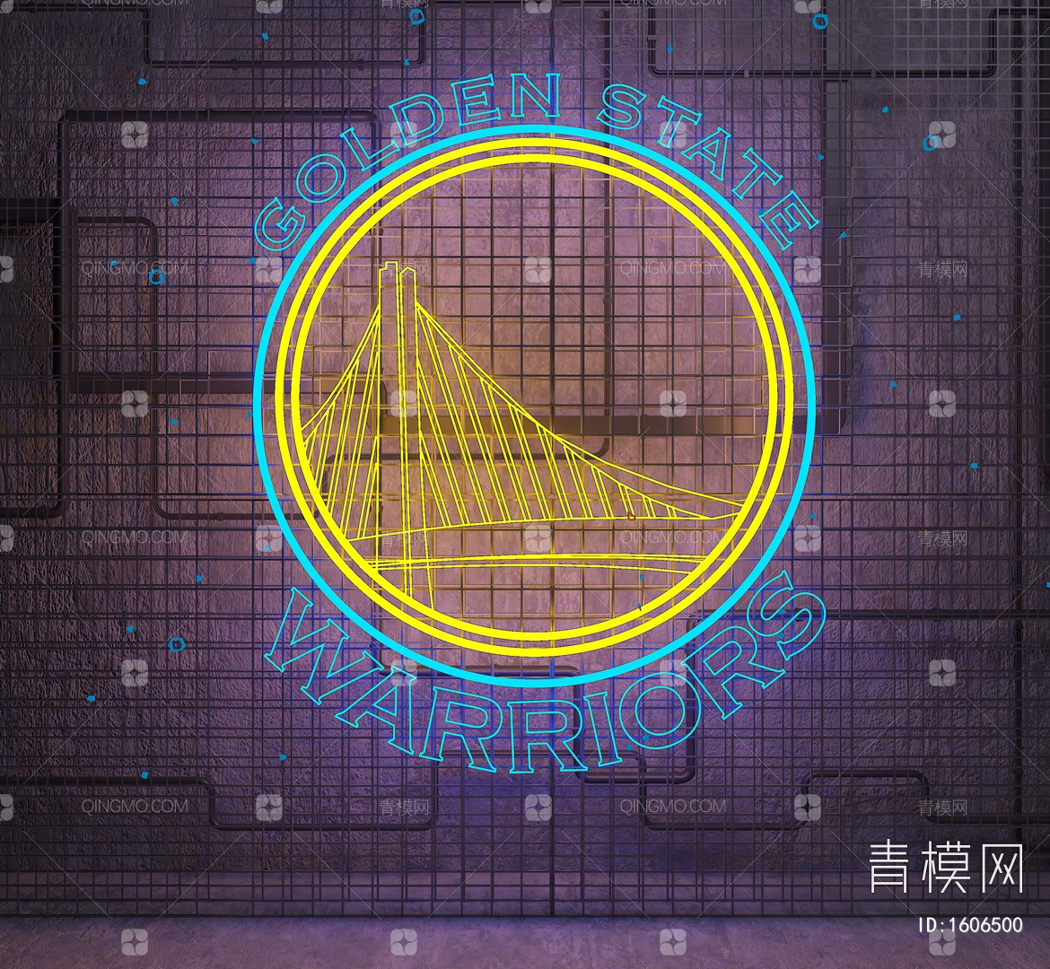 【霓虹灯 NBA 勇士队 灯具组合3D模型】-现代VR有灯光有贴图MAX2016霓虹灯 NBA 勇士队 灯具组合3d模型下载 ...
