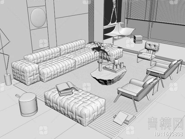 【Minotti 米洛提 沙发茶几组合3D模型】-现代VR有灯光有贴图MAX2016Minotti 米洛提 沙发茶几组合3d模型下载 ...