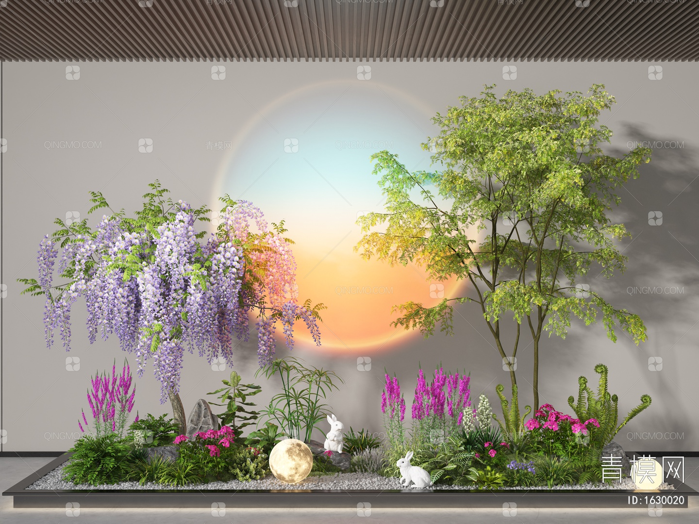 【景观造景3D模型】-现代VR有灯光有贴图MAX2016景观造景3d模型下载-ID1630020-免费3Dmax模型库 - 青模3d模型网