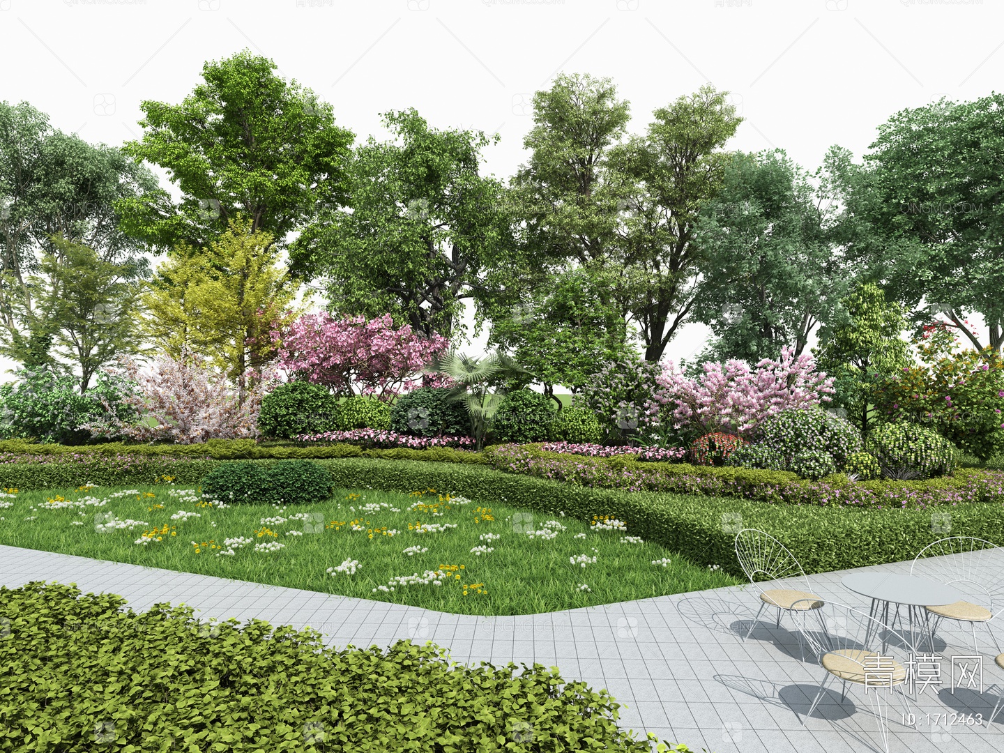 【植物堆3D模型】-现代VR有灯光有贴图MAX2016植物堆3d模型下载-ID1712463-免费3Dmax模型库 - 青模3d模型网