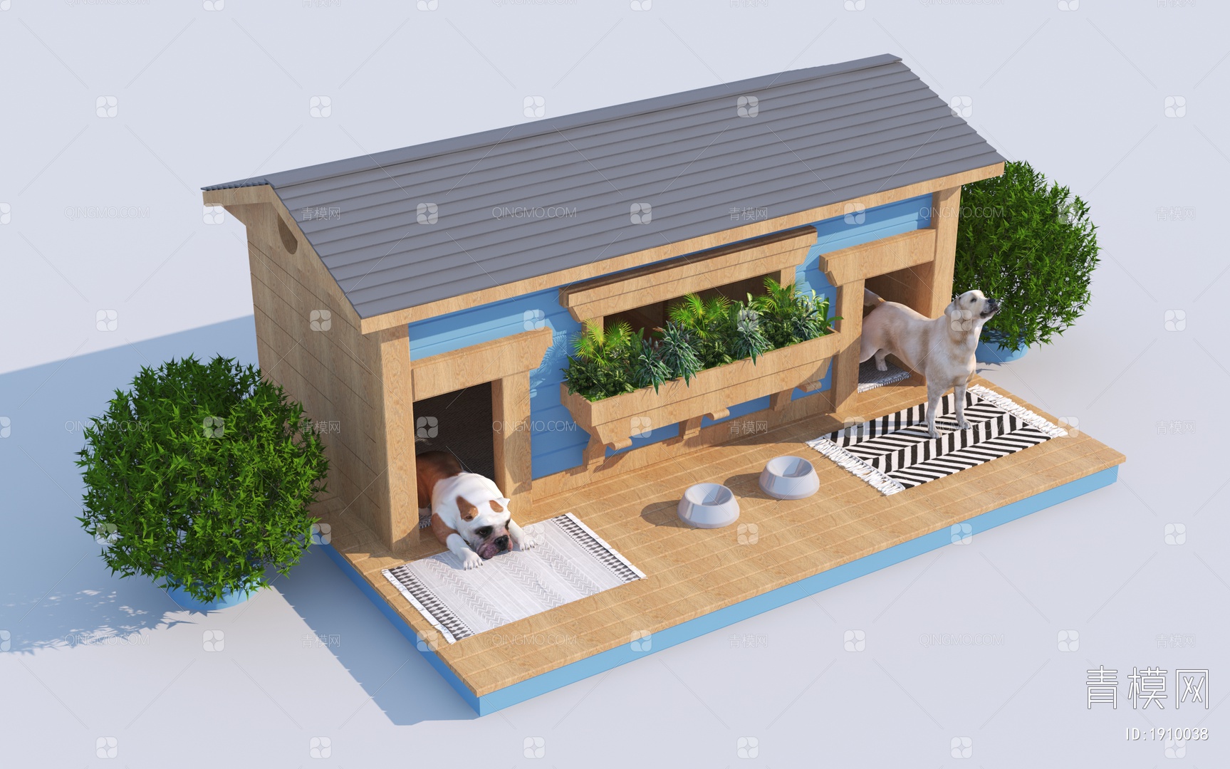 【宠物窝_狗窝狗屋_狗狗木屋3D模型】-现代VR有灯光有贴图MAX2016宠物窝_狗窝狗屋_狗狗木屋3d模型下载-ID1910038-免费 ...