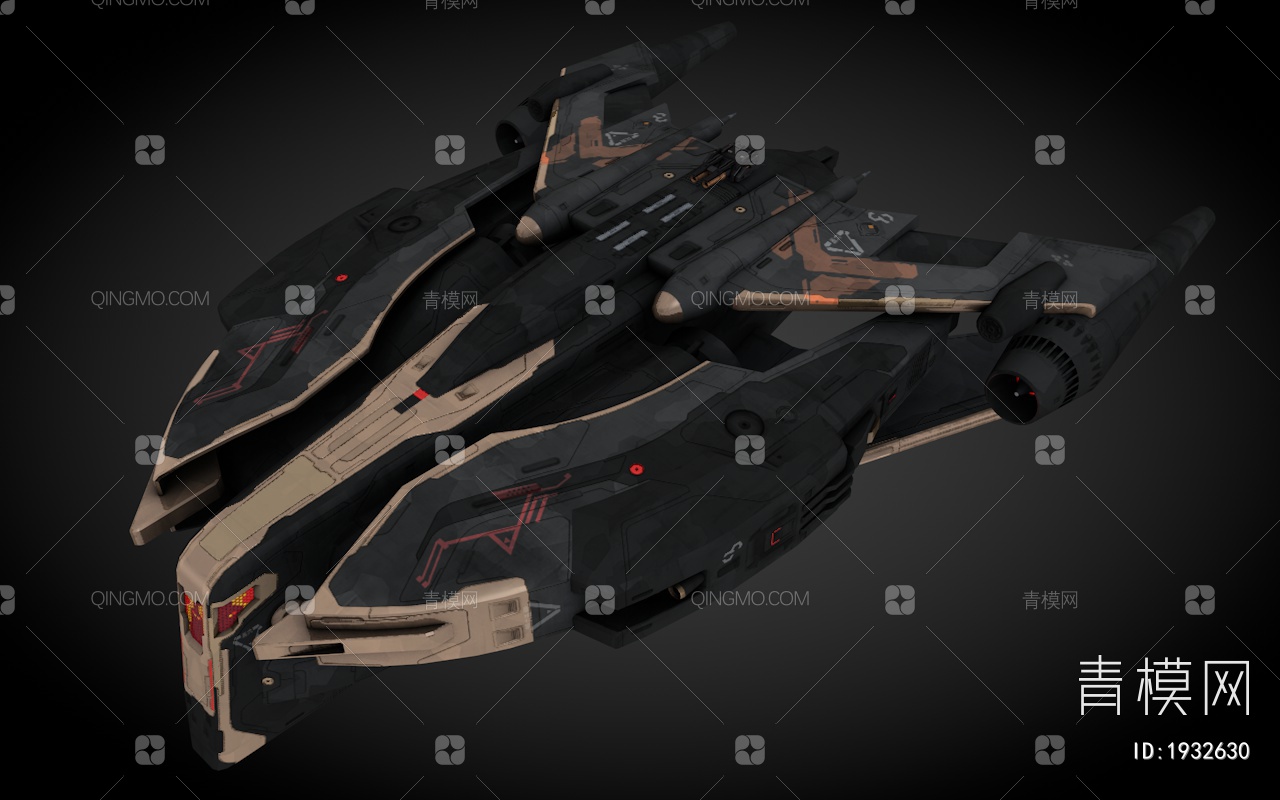 【科幻飞行器 宇宙飞船 外星战舰3D模型】-现代VR无灯光有贴图MAX2016科幻飞行器 宇宙飞船 外星战舰3d模型下载-ID1932630 ...