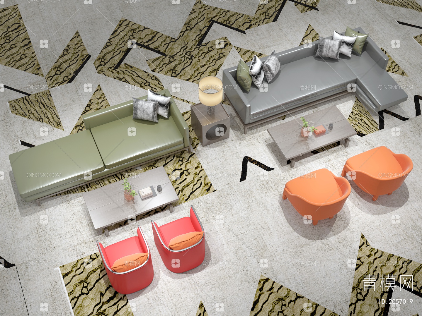 【休息区 沙发椅组合 洽谈区沙发椅组合 沙发茶几组合3D模型】-现代VR有灯光有贴图MAX2016休息区 沙发椅组合 洽谈区沙发椅组合 沙发 ...