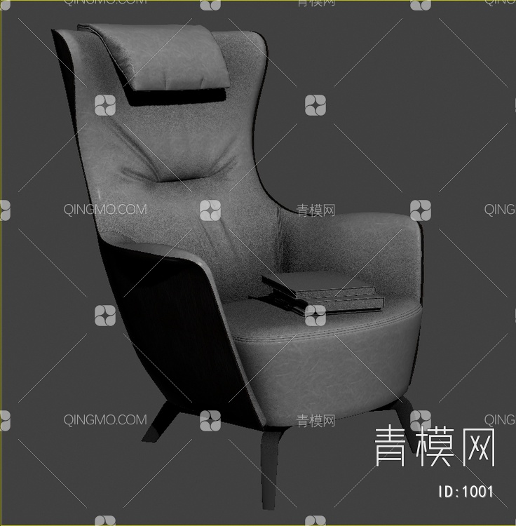 单人皮沙发椅3D模型下载【ID:1001】
