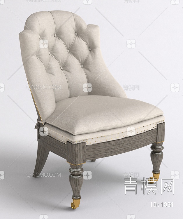 单人沙发3D模型下载【ID:1031】