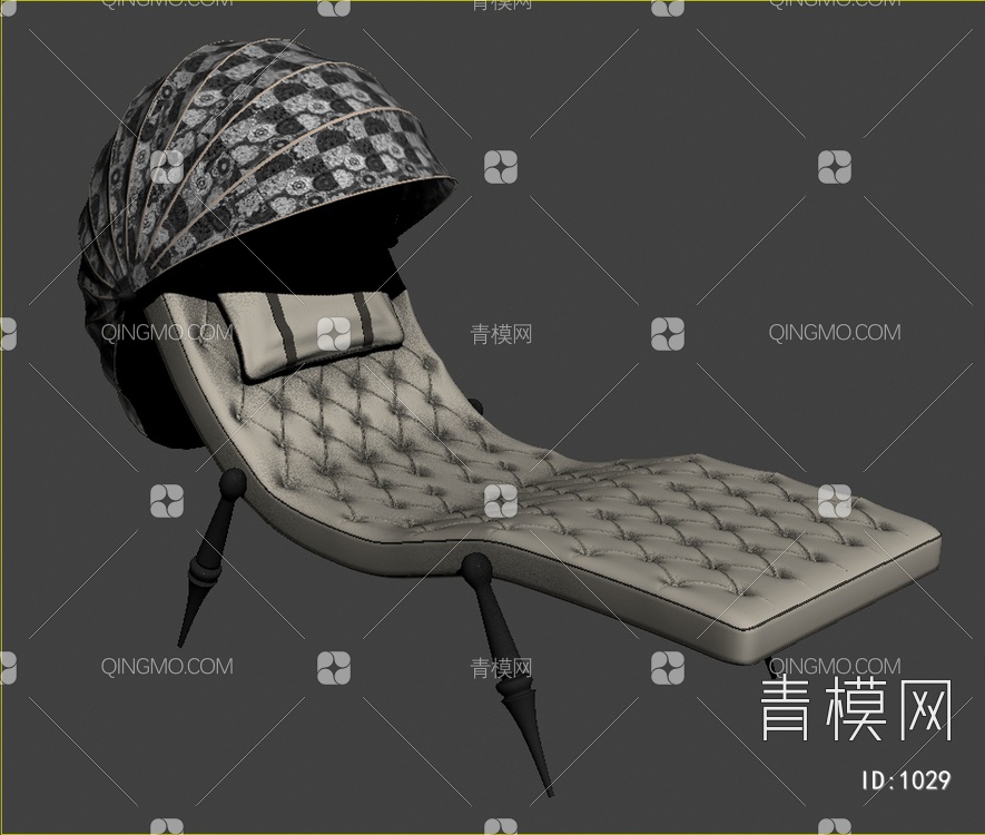 沙滩椅贵妃椅3D模型下载【ID:1029】