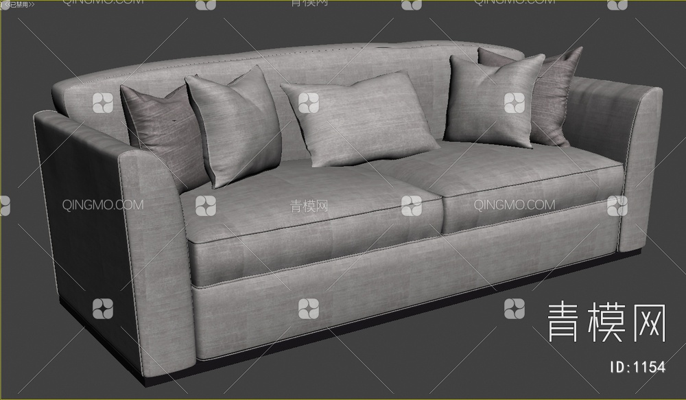 双人沙发3D模型下载【ID:1154】