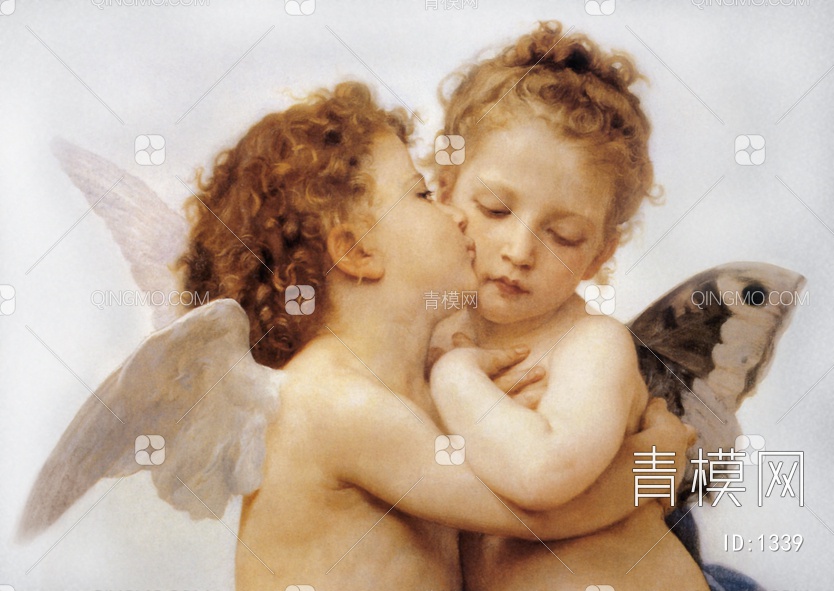 两个小天使画贴图下载【ID:1339】