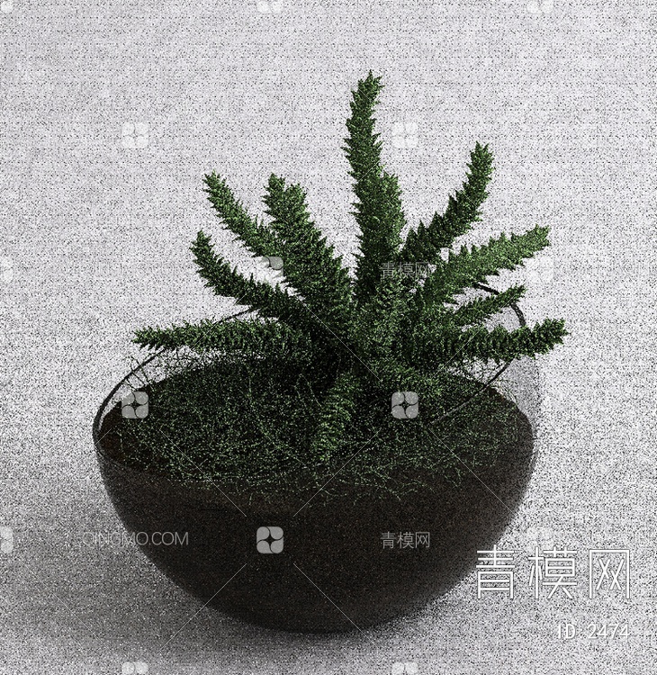 室内植物盆栽3D模型下载【ID:2474】