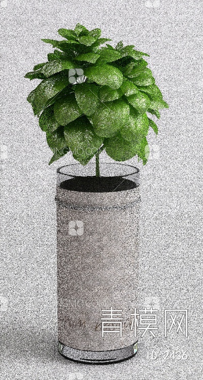 室内植物盆栽3D模型下载【ID:2436】