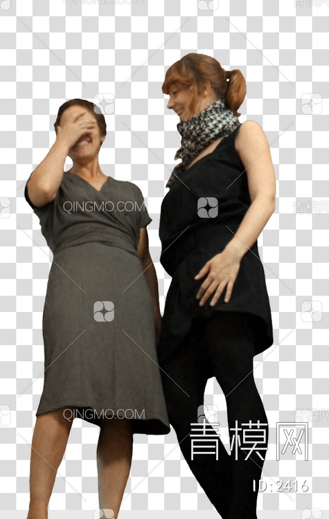 仰视在笑的两个女人psd下载【ID:2416】