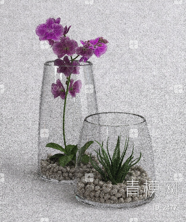 室内植物盆栽3D模型下载【ID:2477】