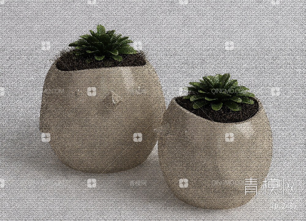 室内植物盆栽3D模型下载【ID:2485】