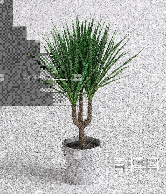 室内植物盆栽3D模型下载【ID:2534】