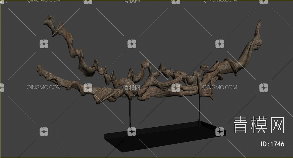 木头树根摆件3D模型下载【ID:1746】