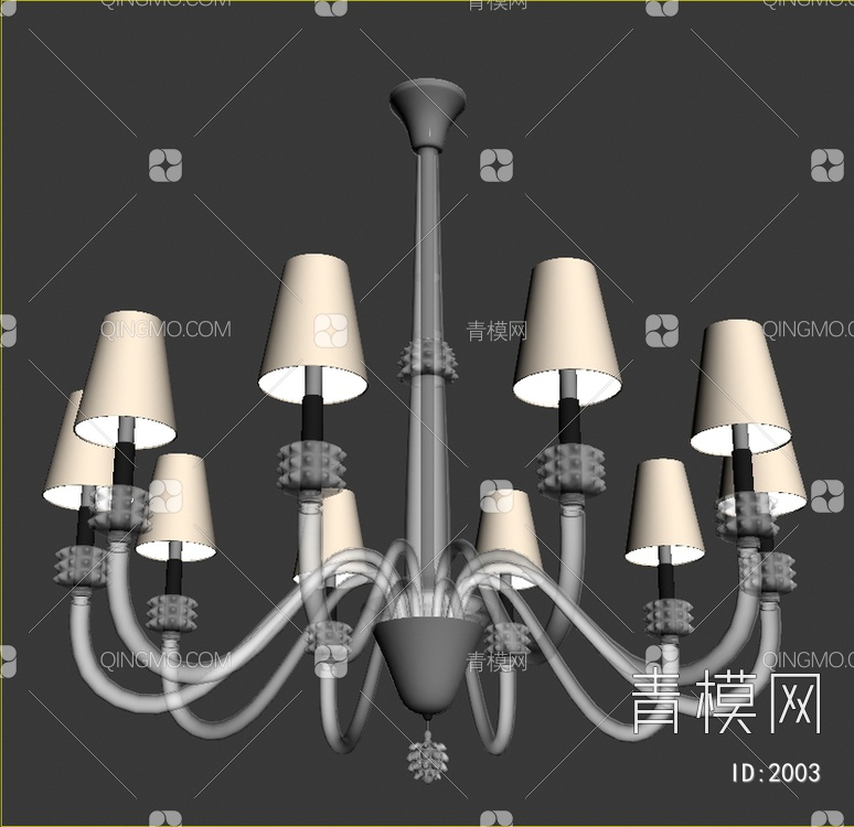 客厅吊灯3D模型下载【ID:2003】