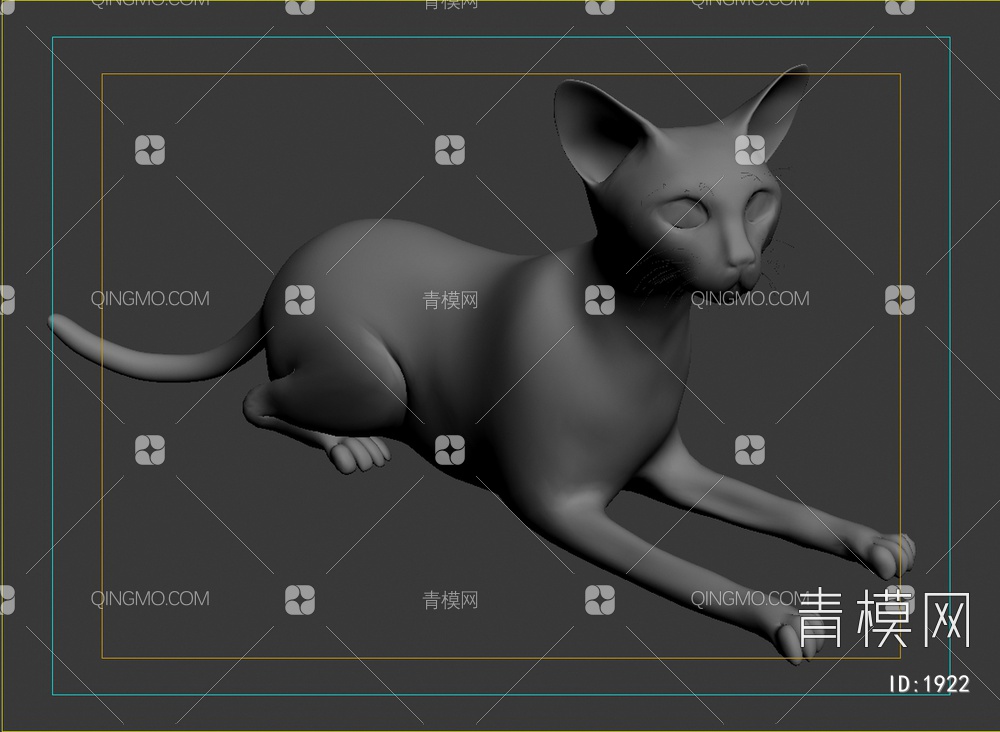 黑猫小猫宠物猫3D模型下载【ID:1922】