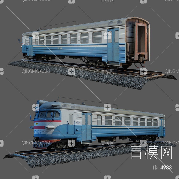 火车客厢3D模型下载【ID:4983】