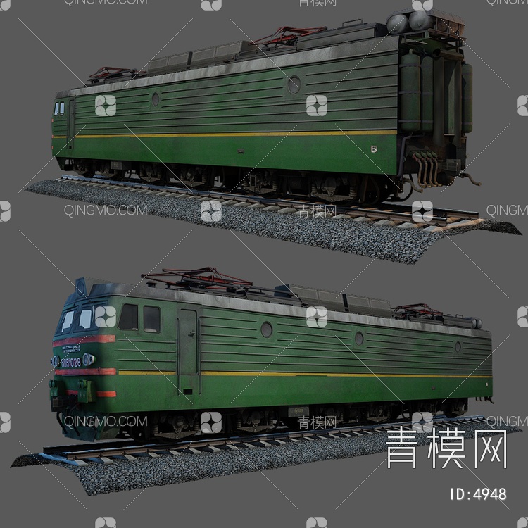 火车车头3D模型下载【ID:4948】
