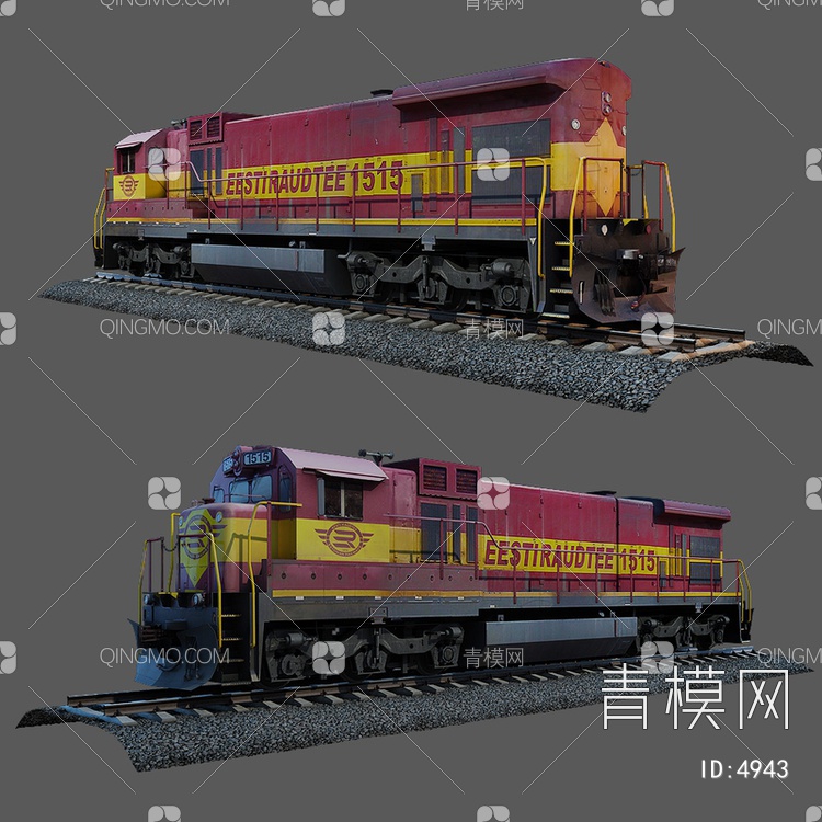 轨道火车3D模型下载【ID:4943】