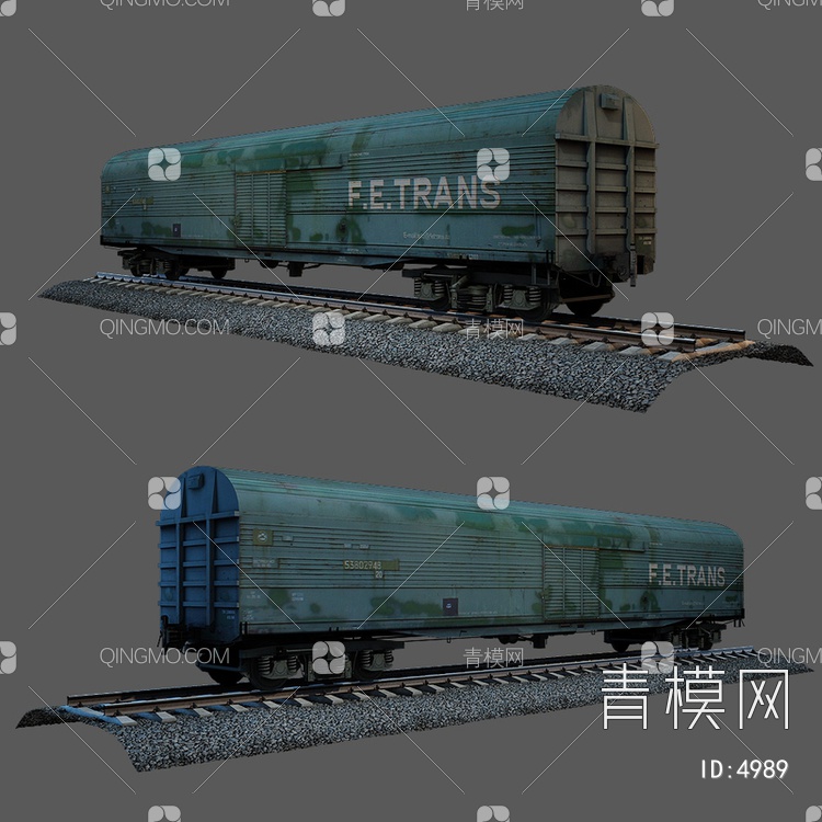 火车货厢3D模型下载【ID:4989】
