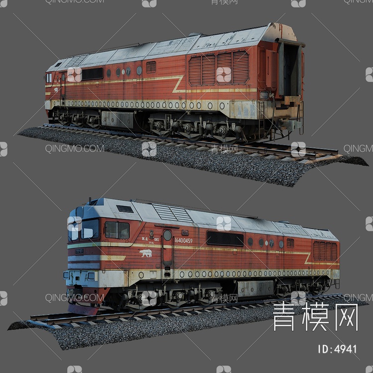 火车车头3D模型下载【ID:4941】