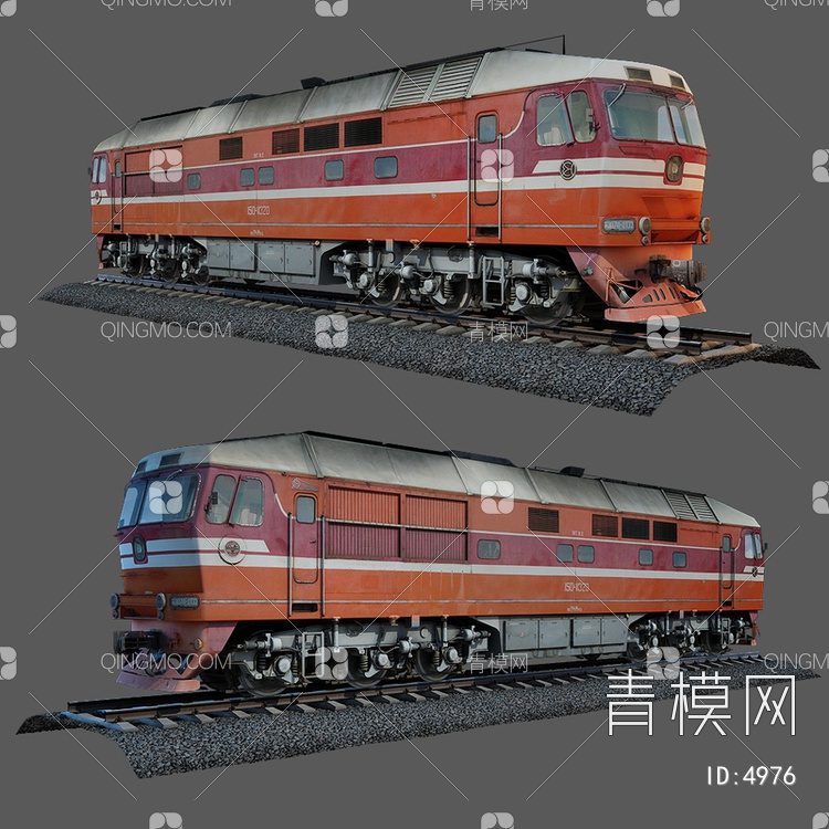 火车车头3D模型下载【ID:4976】