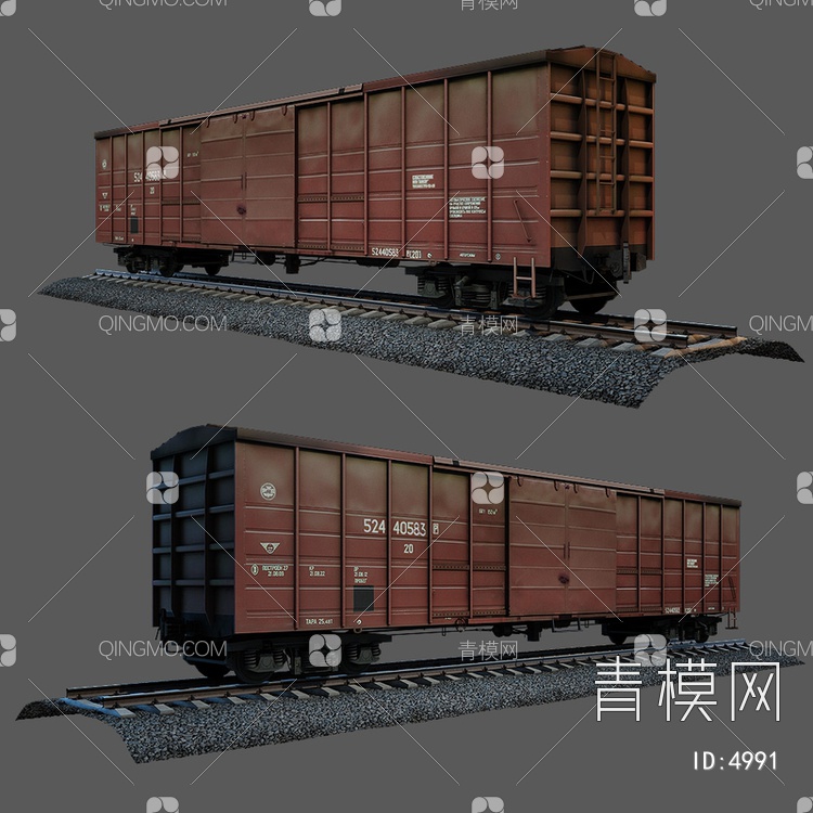 火车货厢3D模型下载【ID:4991】