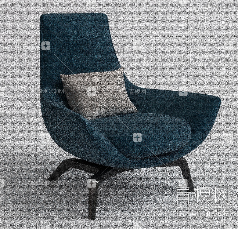 单人椅3D模型下载【ID:3507】