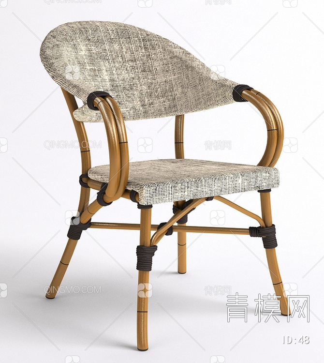 扶手椅3D模型下载【ID:48】