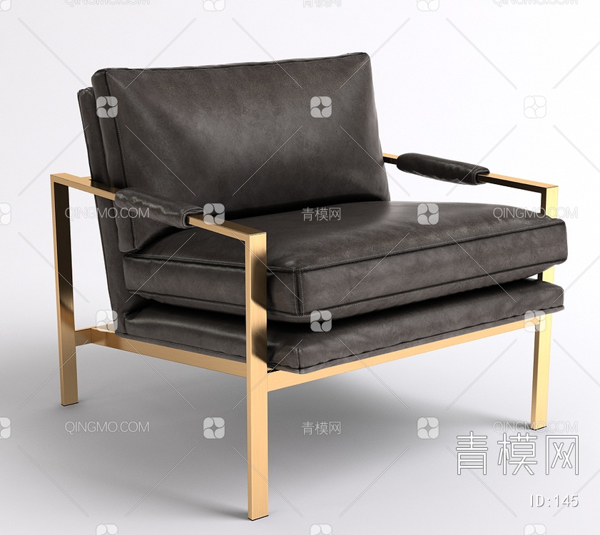 单人沙发3D模型下载【ID:145】
