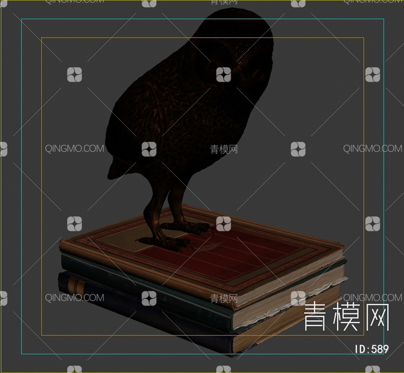 猫头鹰书本工艺摆件3D模型下载【ID:589】