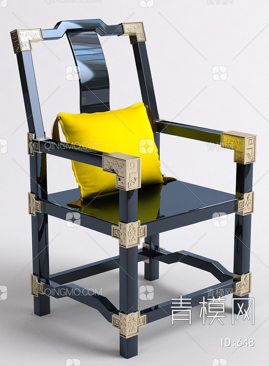  铜连接件 椅子3D模型下载【ID:648】